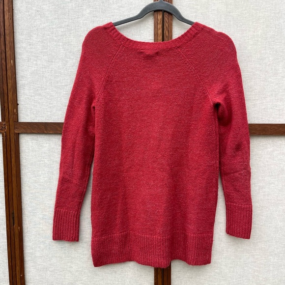 LC Lauren Conrad Sequin Penguin Shimmer Red Winter Tunic Sweater - XS - Picture 6 of 10